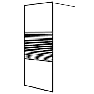 Sprchová zástěna walk-in černá 90 x 195 cm čiré ESG sklo - obrázek 2