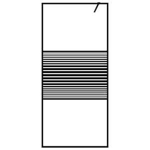 Sprchová zástěna walk-in černá 90 x 195 cm čiré ESG sklo - obrázek 3