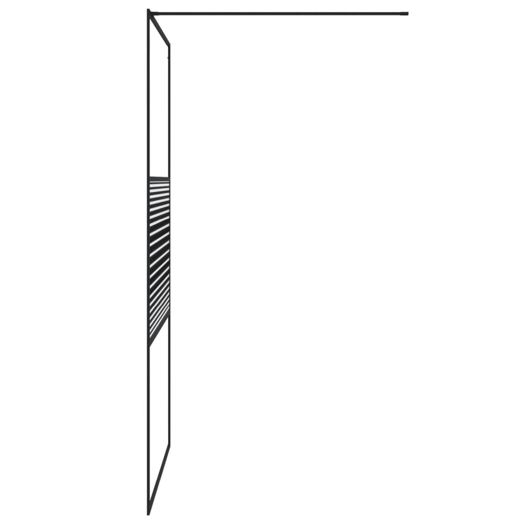  Sprchová zástena čierna 115x195 cm priehľadné ESG sklo