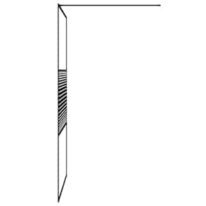 Sprchová zástěna walk-in černá 115 x 195 cm čiré ESG sklo - obrázek 4