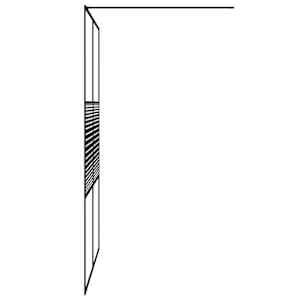 Sprchová zástěna walk-in černá 140 x 195 cm čiré ESG sklo - obrázek 4