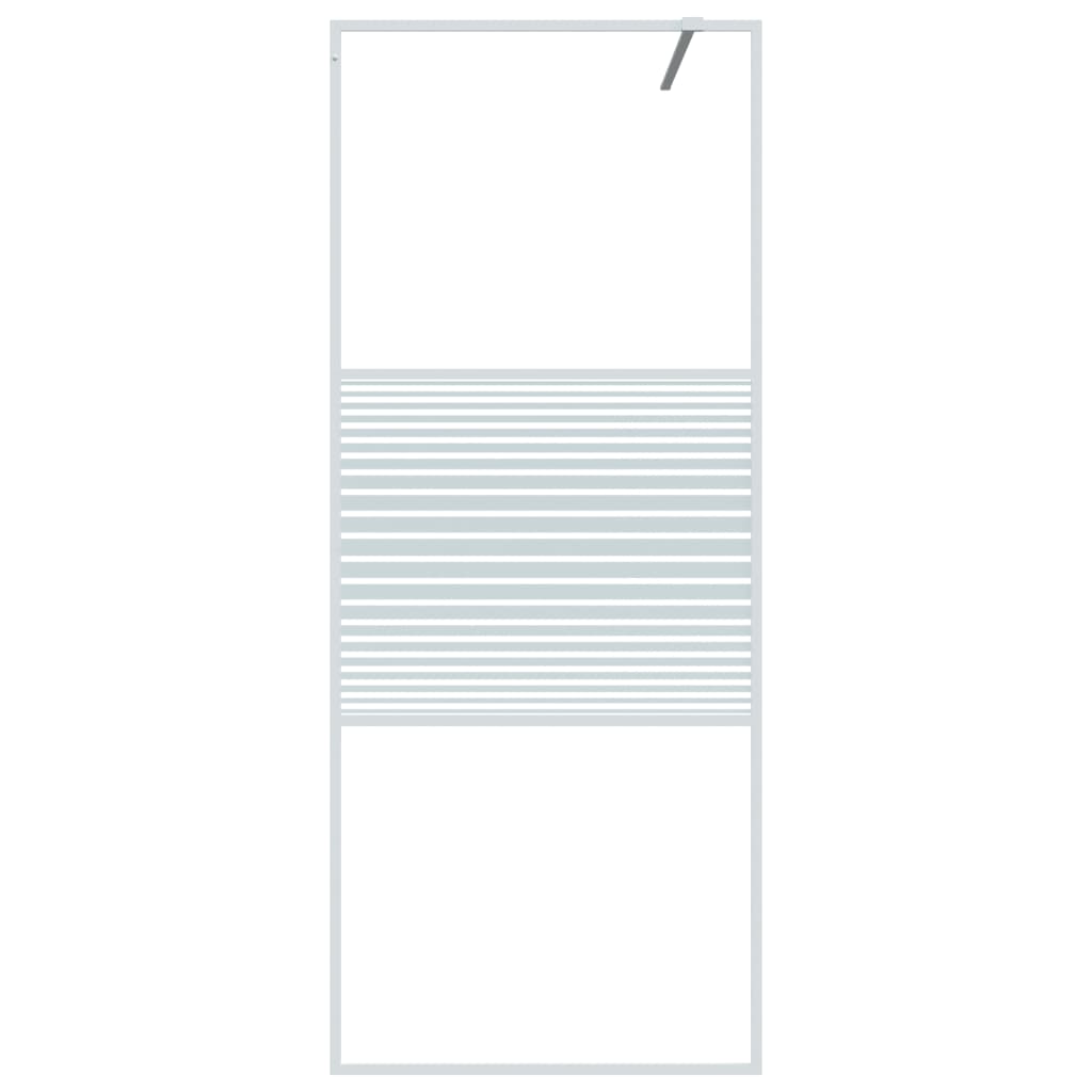 Sprchová zástěna walk-in bílá 80 x 195 cm čiré ESG sklo