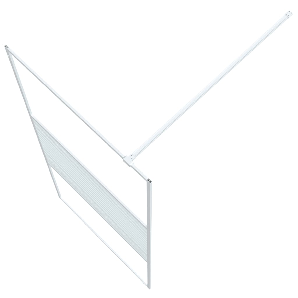 Sprchová zástěna walk-in bílá 90 x 195 cm čiré ESG sklo