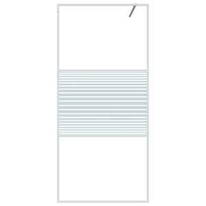 Sprchová zástěna walk-in bílá 90 x 195 cm čiré ESG sklo - obrázek 3