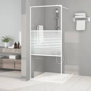 Sprchová zástěna walk-in bílá 90 x 195 cm čiré ESG sklo - obrázek 1