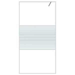 Sprchová zástěna walk-in bílá 100 x 195 cm čiré ESG sklo - obrázek 3