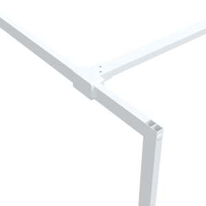Sprchová zástěna walk-in bílá 100 x 195 cm čiré ESG sklo - obrázek 6