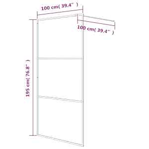 Sprchová zástěna walk-in bílá 100 x 195 cm čiré ESG sklo - obrázek 7