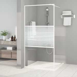 Sprchová zástěna walk-in bílá 100 x 195 cm čiré ESG sklo - obrázek 1