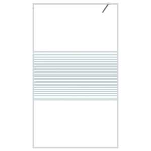 Sprchová zástěna walk-in bílá 115 x 195 cm čiré ESG sklo - obrázek 3