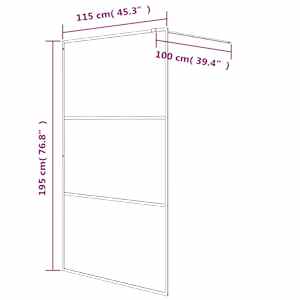 Sprchová zástěna walk-in bílá 115 x 195 cm čiré ESG sklo - obrázek 7