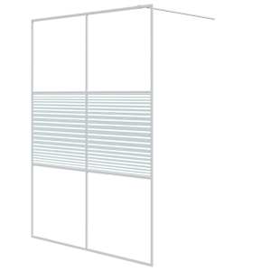Sprchová zástěna walk-in bílá 140 x 195 cm čiré ESG sklo - obrázek 2