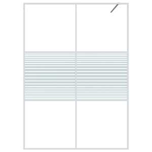 Sprchová zástěna walk-in bílá 140 x 195 cm čiré ESG sklo - obrázek 3