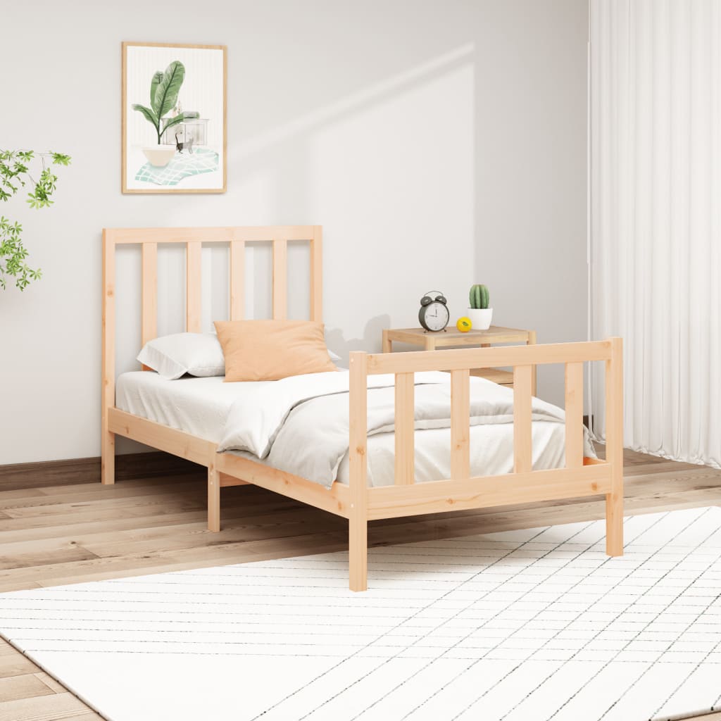 vidaXL Cadru de pat, 90×200 cm, lemn masiv de pin