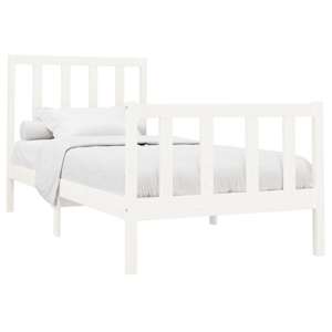 vidaXL Bed Frame without Mattress White 90x200 cm Solid Wood Pine