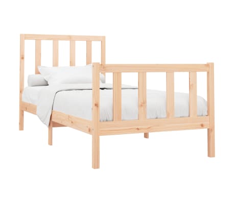 vidaXL Bed Frame without Mattress 100x200 cm Solid Wood Pine