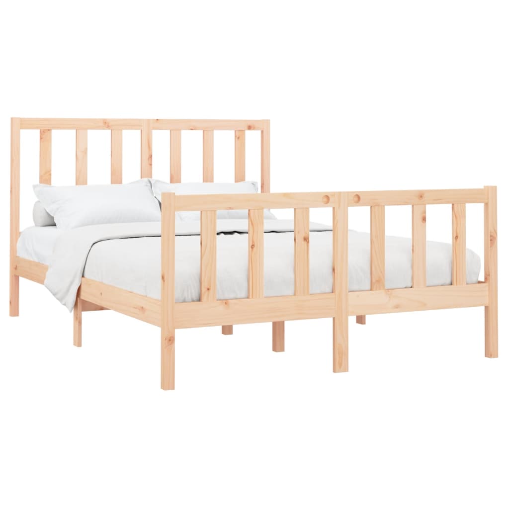 vidaXL Bedframe massief grenenhout 150x200 cm 5FT King Size