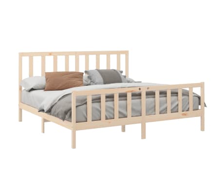 vidaXL Cadru de pat fără saltea, 180x200 cm, lemn masiv pin