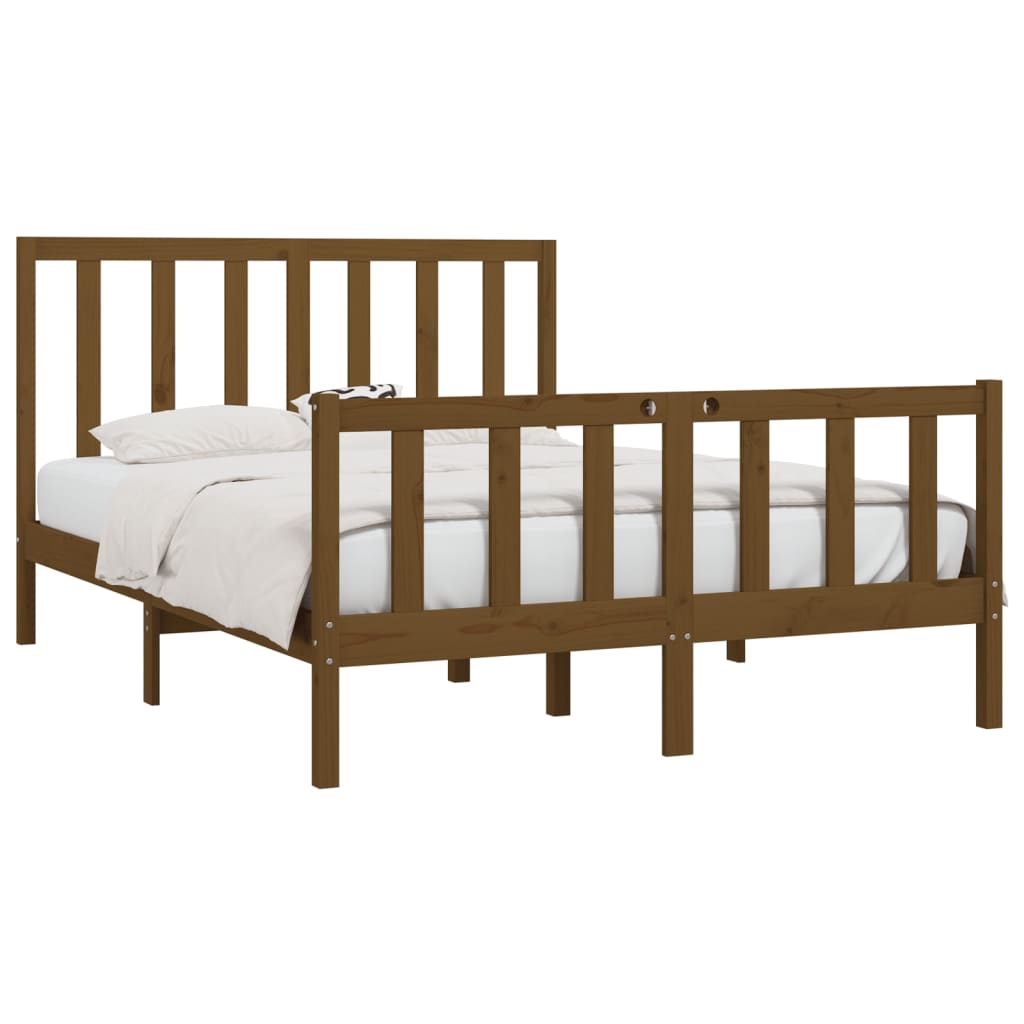 

vidaXL Bedframe massief hout honingbruin 160x200 cm