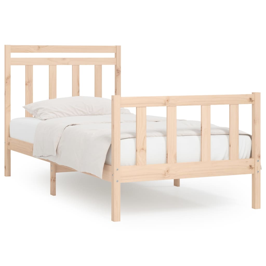 vidaXL Bedframe massief grenenhout 90x200 cm