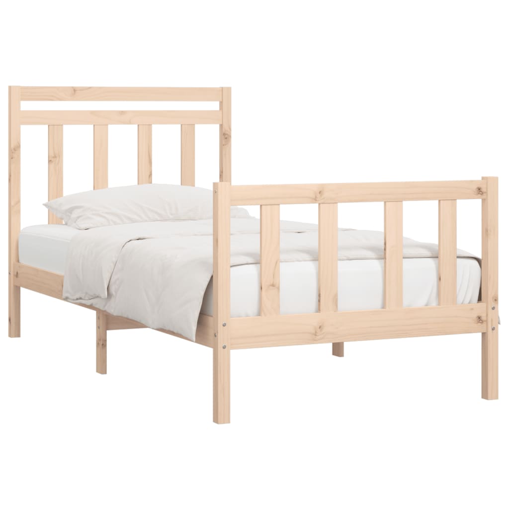 vidaXL Bedframe massief grenenhout 90x200 cm afbeelding