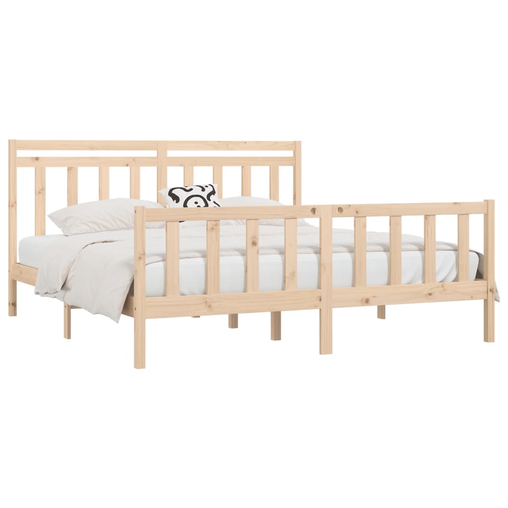 vidaXL Estructura de cama sin colchón madera maciza de pino 180x200 cm