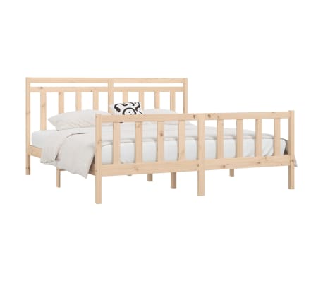 vidaXL Estructura de cama sin colchón madera maciza de pino 180x200 cm