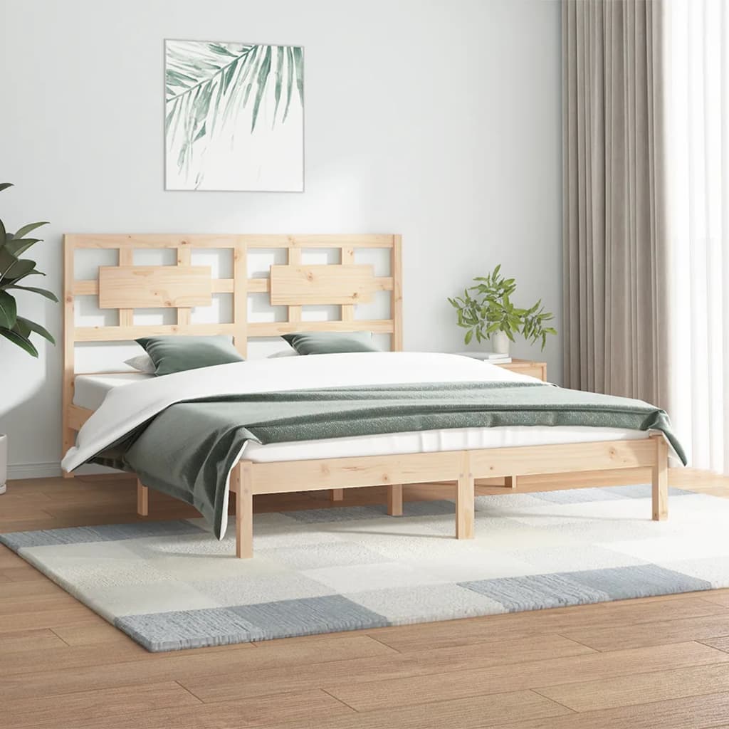 vidaXL Cadru de pat, 140×200 cm, lemn masiv de pin