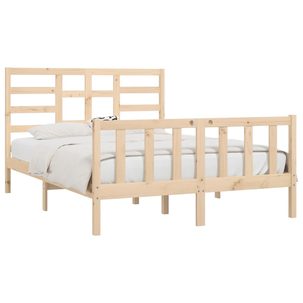 vidaXL Bedframe massief grenenhout 140x200 cm