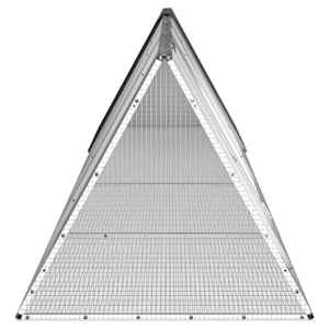 Klec pro králíky antracitová 403,5x80,5x71 cm pozinkovaná ocel - obrázek 4