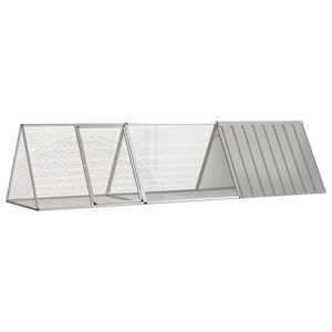 Klec pro králíky šedá 302,5 x 80,5 x 71 cm pozinkovaná ocel - obrázek 1