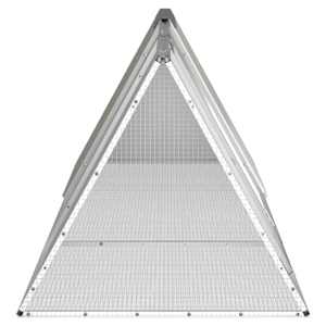 Klec pro králíky šedá 302,5 x 80,5 x 71 cm pozinkovaná ocel - obrázek 4