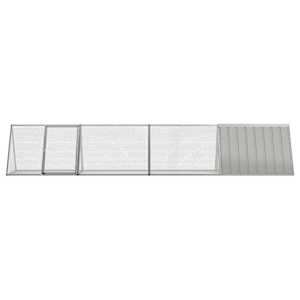 Klec pro králíky šedá 403,5 x 80,5 x 71 cm pozinkovaná ocel - obrázek 3