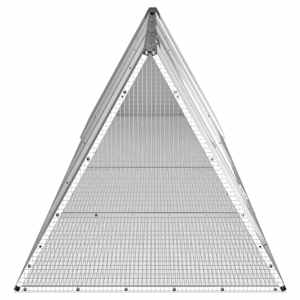 Klec pro králíky šedá 403,5 x 80,5 x 71 cm pozinkovaná ocel - obrázek 4