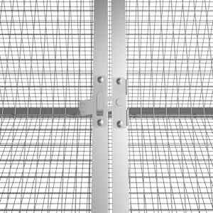Klec pro králíky šedá 403,5 x 80,5 x 71 cm pozinkovaná ocel - obrázek 5