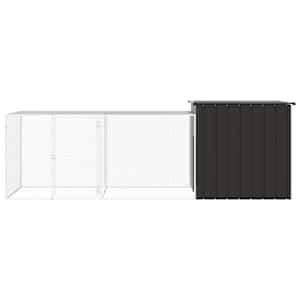 Klec pro kuřata antracitová 300 x 91 x 100 cm pozinkovaná ocel - obrázek 3