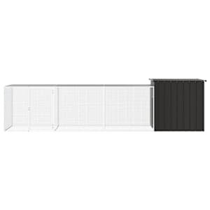 Klec pro kuřata antracitová 400 x 91 x 100 cm pozinkovaná ocel - obrázek 3