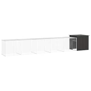 Klec pro kuřata antracitová 600 x 91 x 100 cm pozinkovaná ocel - obrázek 1