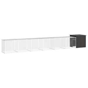 Klec pro kuřata antracitová 700 x 91 x 100 cm pozinkovaná ocel - obrázek 1