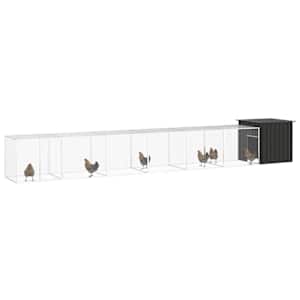 Klec pro kuřata antracitová 700 x 91 x 100 cm pozinkovaná ocel - obrázek 2