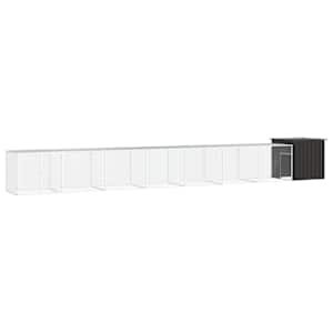 Klec pro kuřata antracitová 800 x 91 x 100 cm pozinkovaná ocel - obrázek 1