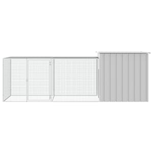 Klec pro kuřata šedá 300 x 91 x 100 cm pozinkovaná ocel - obrázek 3