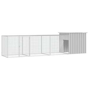 Klec pro kuřata šedá 400 x 91 x 100 cm pozinkovaná ocel - obrázek 1