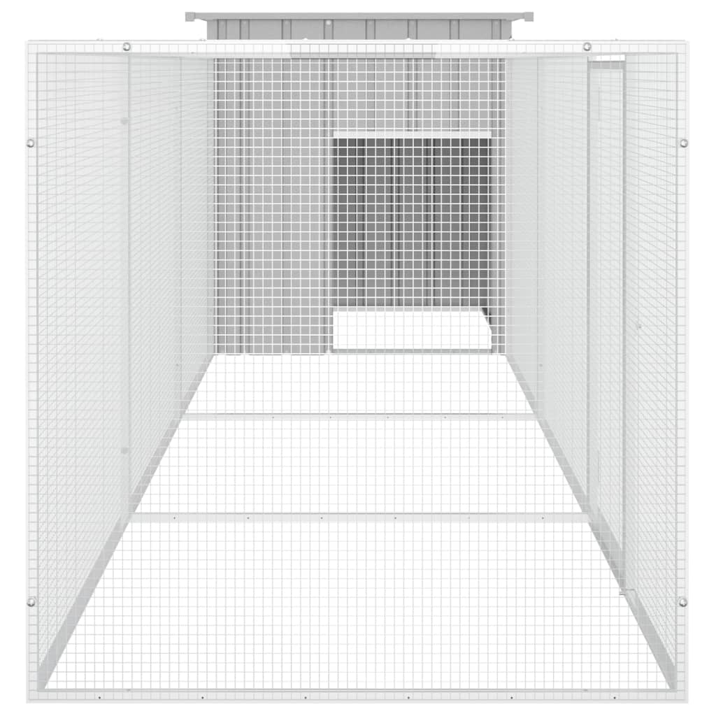 Клетка за пилета сива 400x91x100 см поцинкована стомана