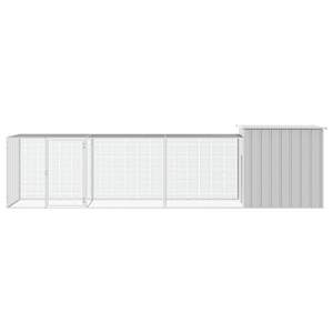 Klec pro kuřata šedá 400 x 91 x 100 cm pozinkovaná ocel - obrázek 3