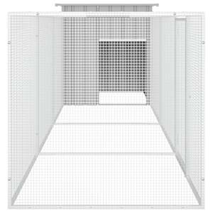 Klec pro kuřata šedá 400 x 91 x 100 cm pozinkovaná ocel - obrázek 4