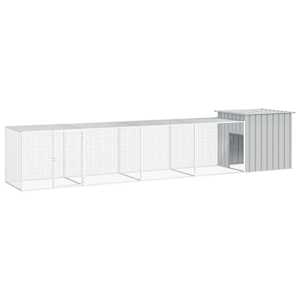 Klec pro kuřata šedá 500 x 91 x 100 cm pozinkovaná ocel - obrázek 1