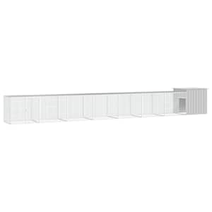 Klec pro kuřata šedá 700 x 91 x 100 cm pozinkovaná ocel - obrázek 1