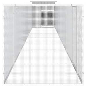 Klec pro kuřata šedá 700 x 91 x 100 cm pozinkovaná ocel - obrázek 4