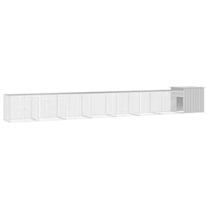 Klec pro kuřata šedá 800 x 91 x 100 cm pozinkovaná ocel - obrázek 1